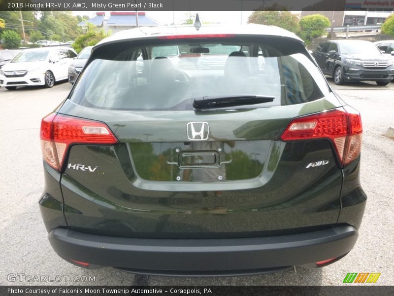 Misty Green Pearl / Black 2018 Honda HR-V LX AWD