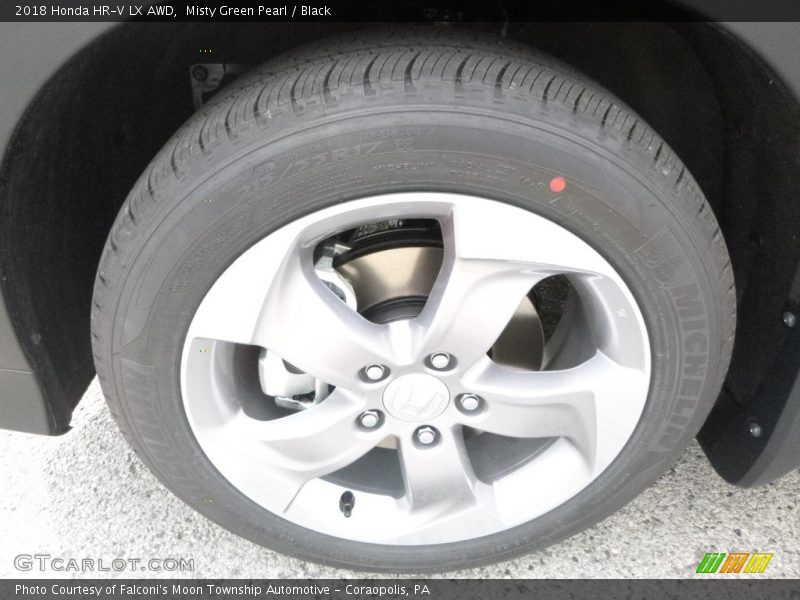 Misty Green Pearl / Black 2018 Honda HR-V LX AWD