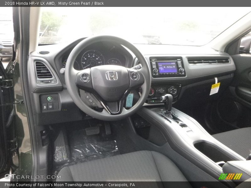 Misty Green Pearl / Black 2018 Honda HR-V LX AWD
