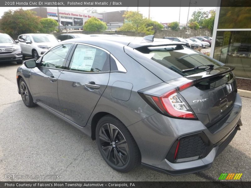 Polished Metal Metallic / Black 2018 Honda Civic EX Hatchback