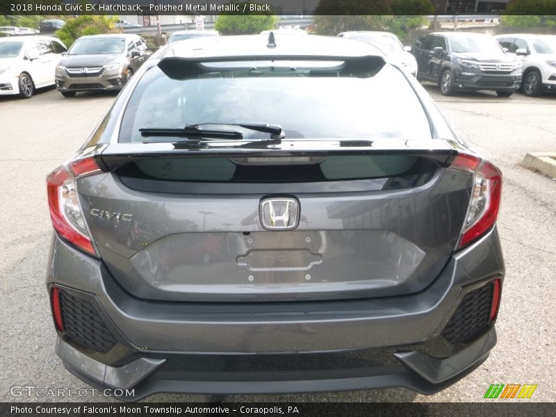Polished Metal Metallic / Black 2018 Honda Civic EX Hatchback