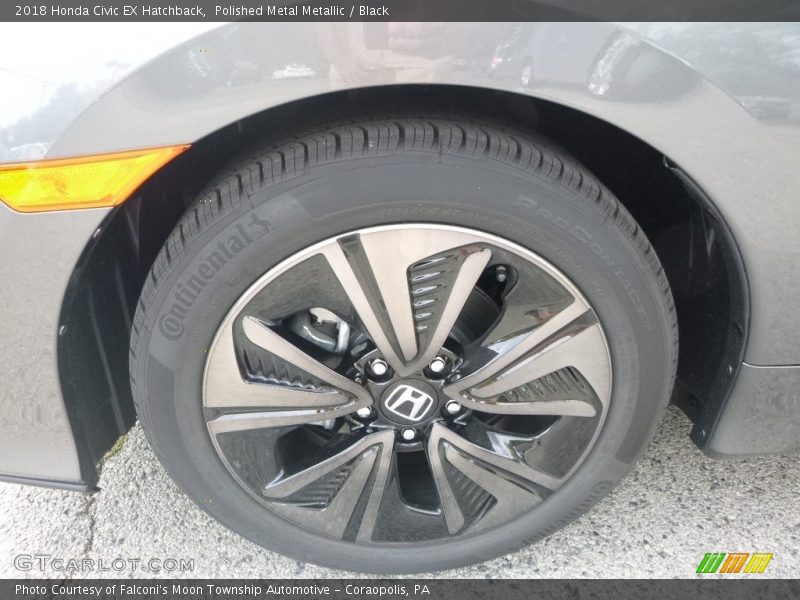 Polished Metal Metallic / Black 2018 Honda Civic EX Hatchback
