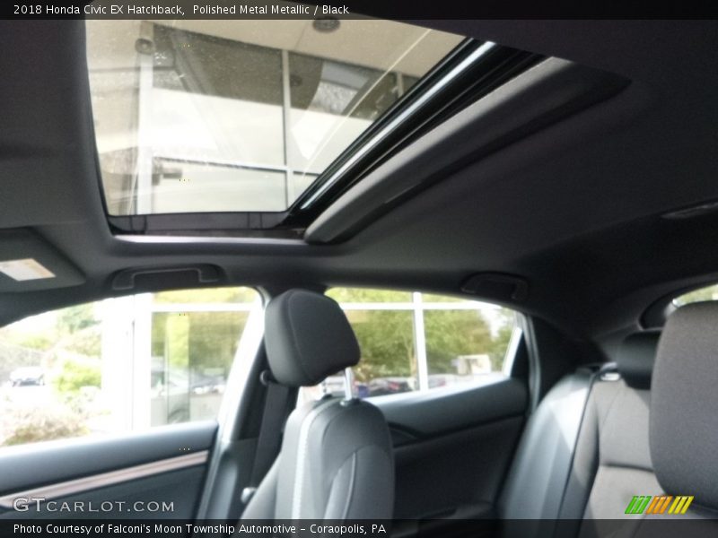 Polished Metal Metallic / Black 2018 Honda Civic EX Hatchback