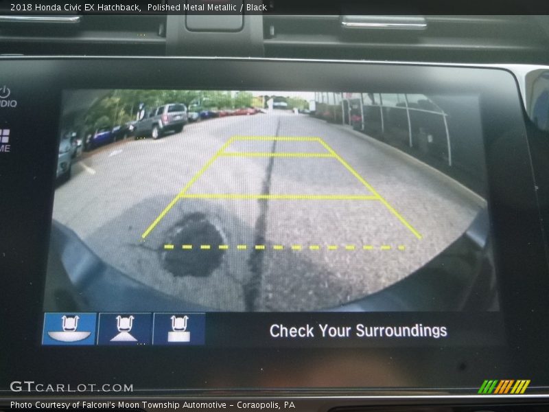 Polished Metal Metallic / Black 2018 Honda Civic EX Hatchback