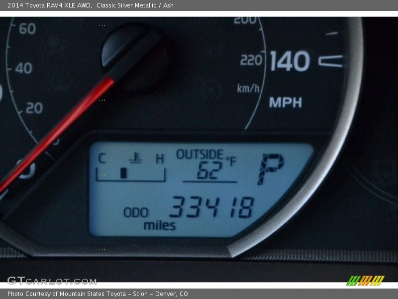Classic Silver Metallic / Ash 2014 Toyota RAV4 XLE AWD