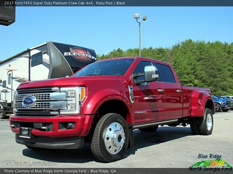 Ruby Red / Black 2017 Ford F450 Super Duty Platinum Crew Cab 4x4