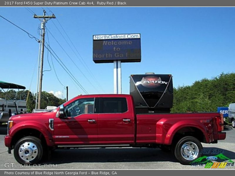 Ruby Red / Black 2017 Ford F450 Super Duty Platinum Crew Cab 4x4