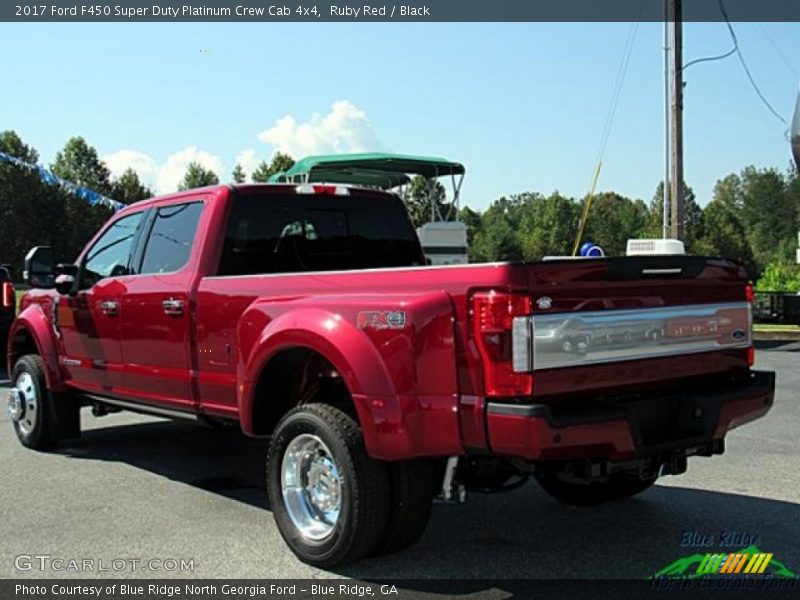 Ruby Red / Black 2017 Ford F450 Super Duty Platinum Crew Cab 4x4