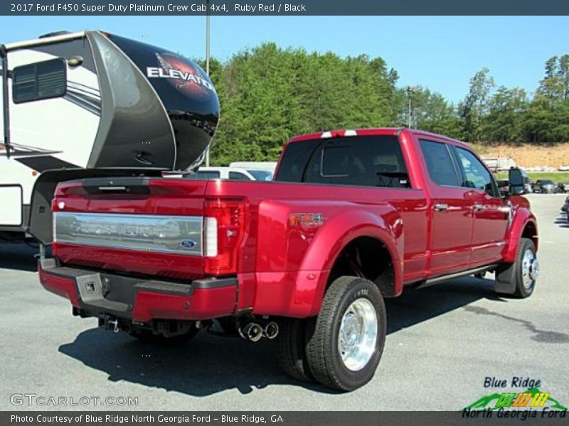 Ruby Red / Black 2017 Ford F450 Super Duty Platinum Crew Cab 4x4