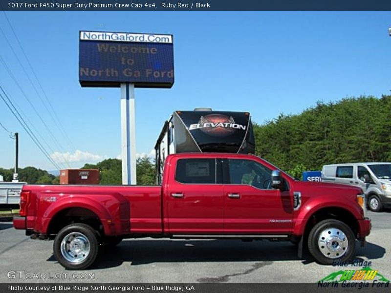 Ruby Red / Black 2017 Ford F450 Super Duty Platinum Crew Cab 4x4