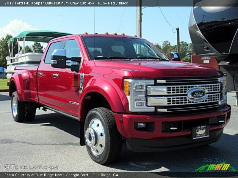 Ruby Red / Black 2017 Ford F450 Super Duty Platinum Crew Cab 4x4