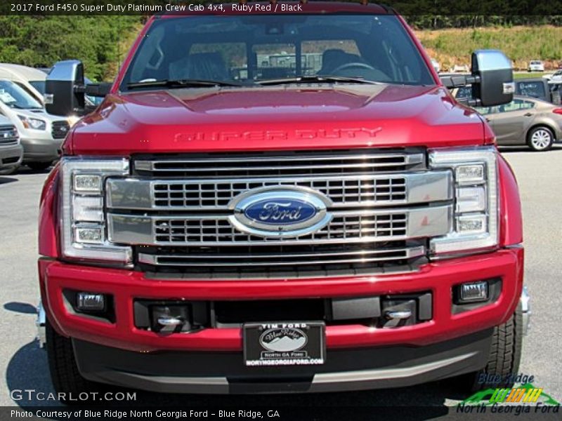 Ruby Red / Black 2017 Ford F450 Super Duty Platinum Crew Cab 4x4
