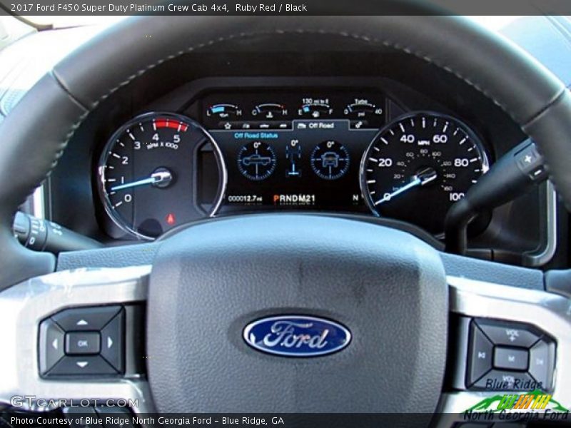 Ruby Red / Black 2017 Ford F450 Super Duty Platinum Crew Cab 4x4