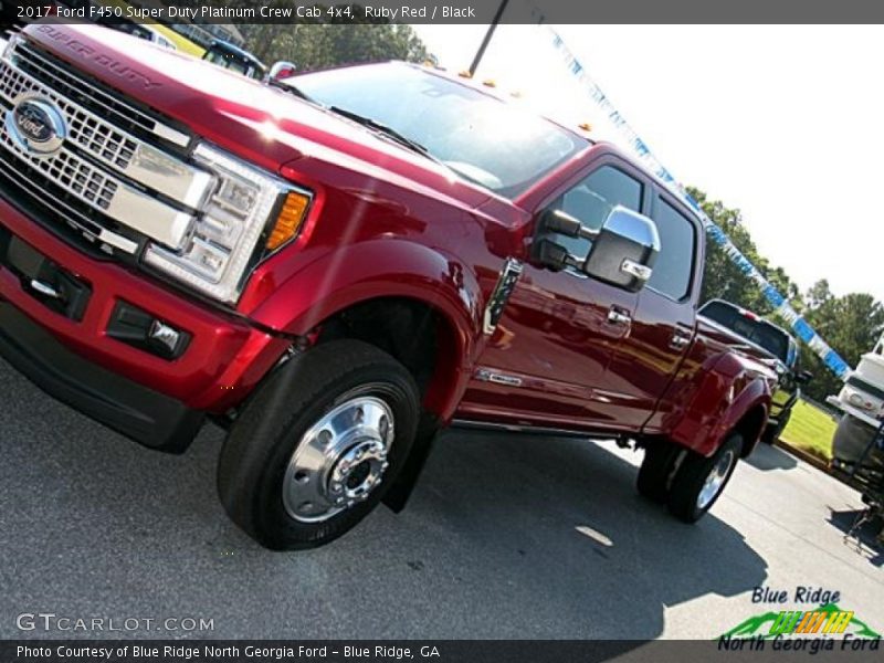 Ruby Red / Black 2017 Ford F450 Super Duty Platinum Crew Cab 4x4
