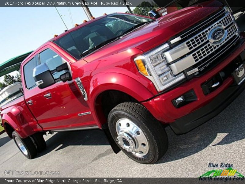 Ruby Red / Black 2017 Ford F450 Super Duty Platinum Crew Cab 4x4