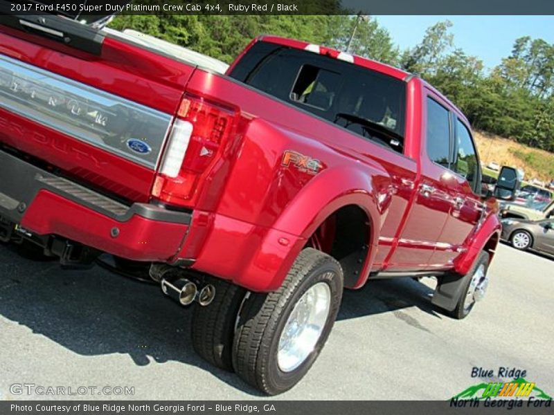 Ruby Red / Black 2017 Ford F450 Super Duty Platinum Crew Cab 4x4