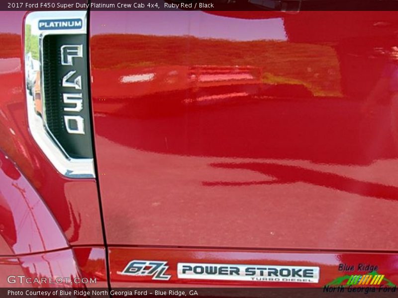 Ruby Red / Black 2017 Ford F450 Super Duty Platinum Crew Cab 4x4