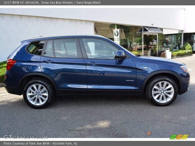 Deep Sea Blue Metallic / Sand Beige/Black 2017 BMW X3 xDrive28i