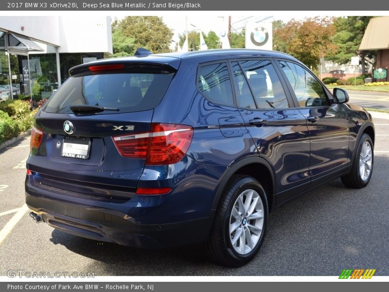 Deep Sea Blue Metallic / Sand Beige/Black 2017 BMW X3 xDrive28i