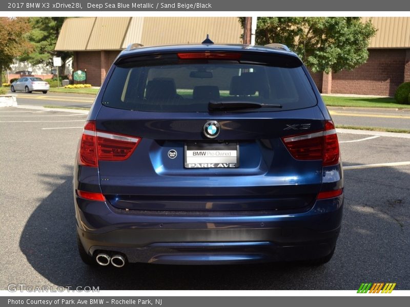 Deep Sea Blue Metallic / Sand Beige/Black 2017 BMW X3 xDrive28i
