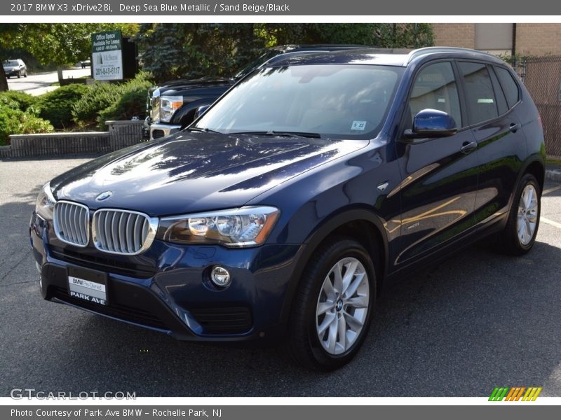 Deep Sea Blue Metallic / Sand Beige/Black 2017 BMW X3 xDrive28i