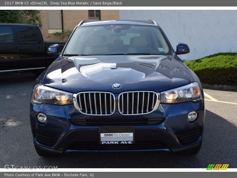 Deep Sea Blue Metallic / Sand Beige/Black 2017 BMW X3 xDrive28i