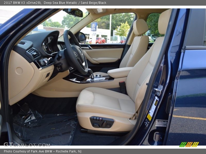 Deep Sea Blue Metallic / Sand Beige/Black 2017 BMW X3 xDrive28i