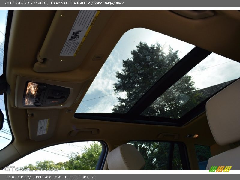 Deep Sea Blue Metallic / Sand Beige/Black 2017 BMW X3 xDrive28i