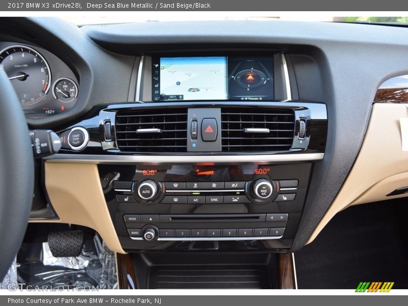 Deep Sea Blue Metallic / Sand Beige/Black 2017 BMW X3 xDrive28i