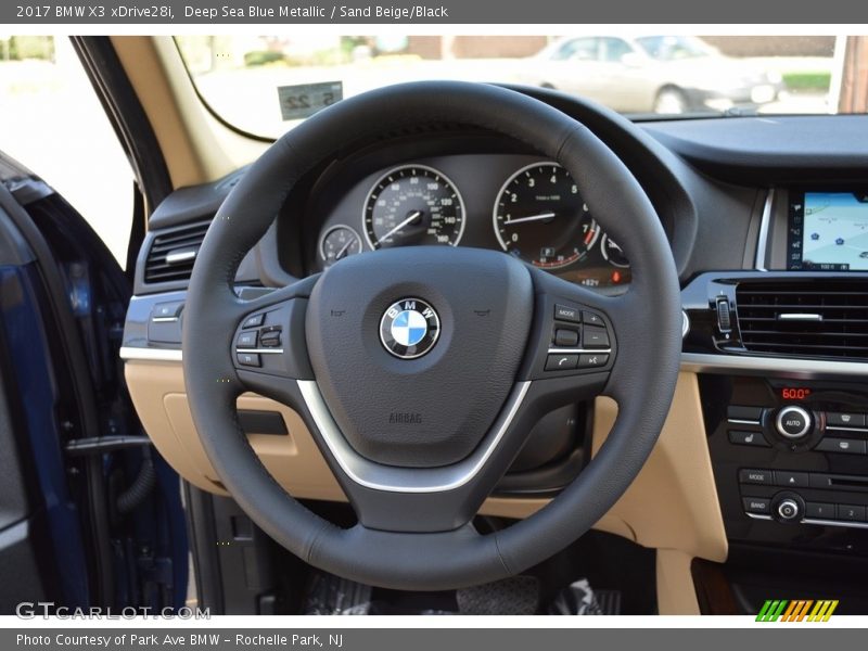 Deep Sea Blue Metallic / Sand Beige/Black 2017 BMW X3 xDrive28i