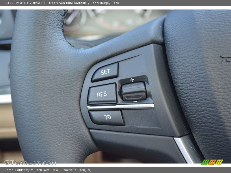 Deep Sea Blue Metallic / Sand Beige/Black 2017 BMW X3 xDrive28i
