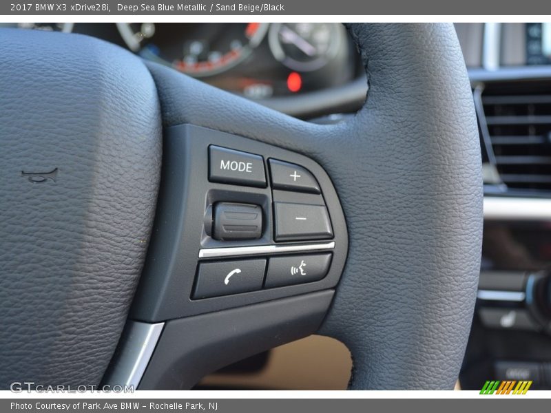 Deep Sea Blue Metallic / Sand Beige/Black 2017 BMW X3 xDrive28i