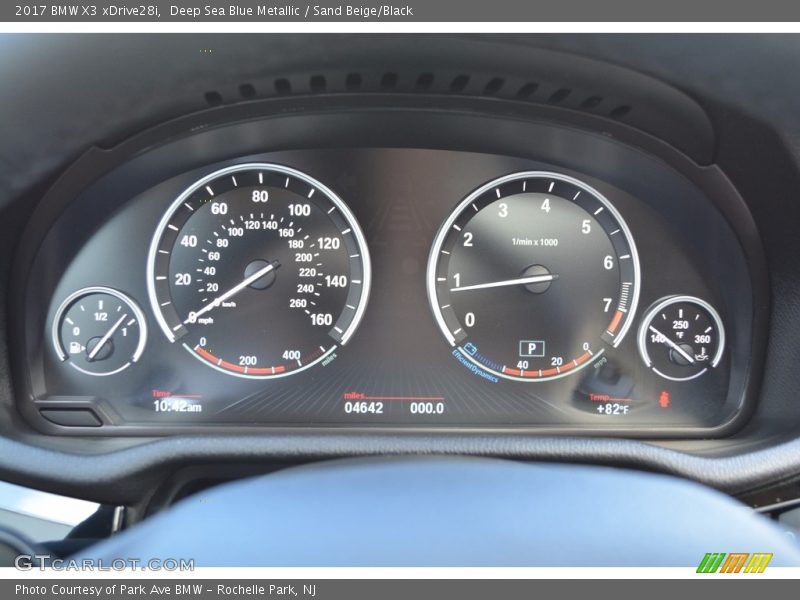 Deep Sea Blue Metallic / Sand Beige/Black 2017 BMW X3 xDrive28i