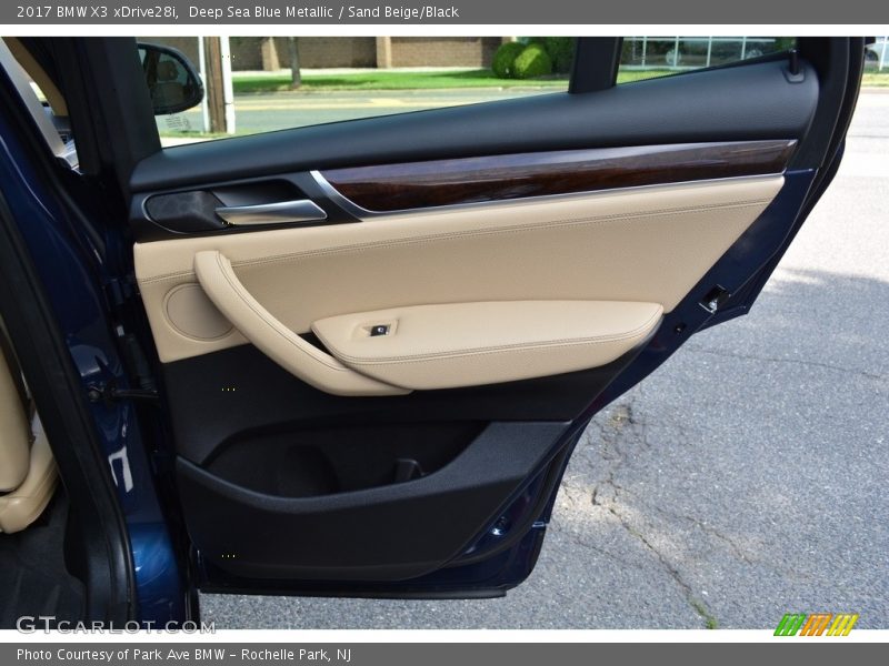 Deep Sea Blue Metallic / Sand Beige/Black 2017 BMW X3 xDrive28i