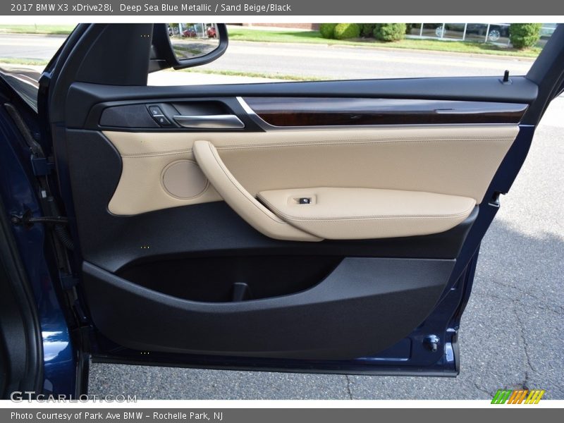 Deep Sea Blue Metallic / Sand Beige/Black 2017 BMW X3 xDrive28i