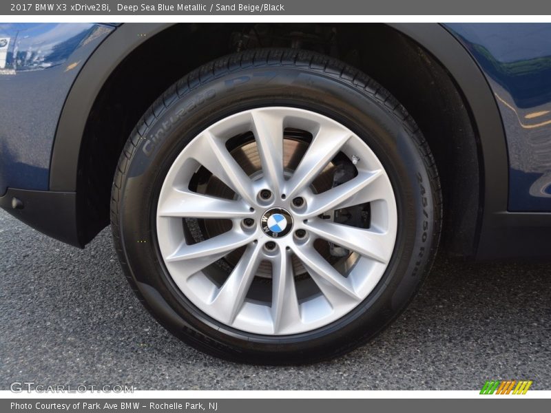 Deep Sea Blue Metallic / Sand Beige/Black 2017 BMW X3 xDrive28i