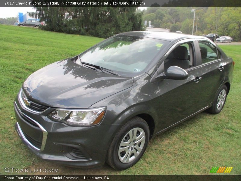 Nightfall Gray Metallic / Jet Black/Dark Titanium 2017 Chevrolet Sonic LS Sedan