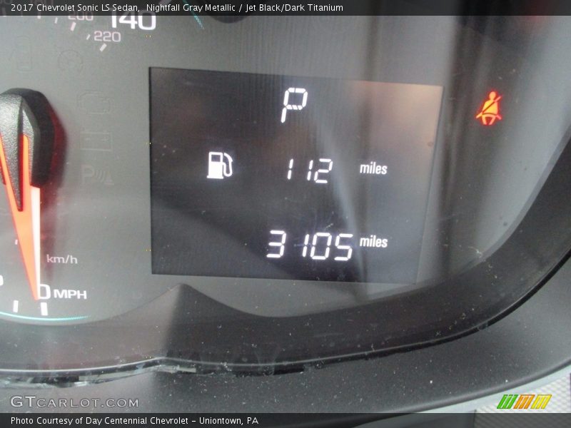 Nightfall Gray Metallic / Jet Black/Dark Titanium 2017 Chevrolet Sonic LS Sedan