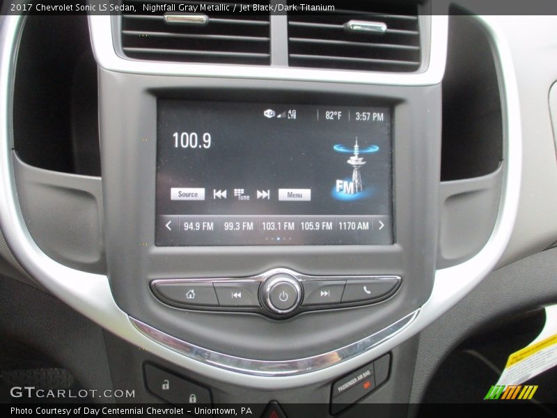Nightfall Gray Metallic / Jet Black/Dark Titanium 2017 Chevrolet Sonic LS Sedan