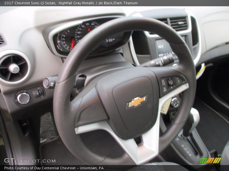 Nightfall Gray Metallic / Jet Black/Dark Titanium 2017 Chevrolet Sonic LS Sedan