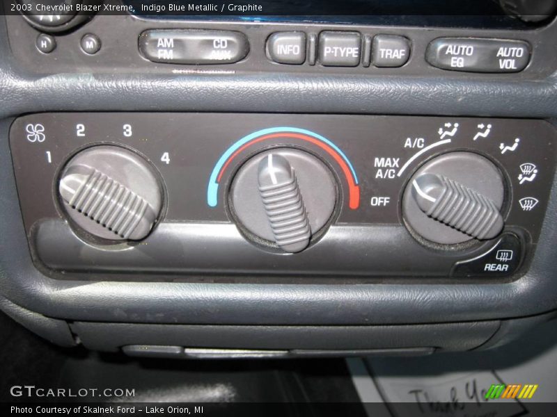 Indigo Blue Metallic / Graphite 2003 Chevrolet Blazer Xtreme