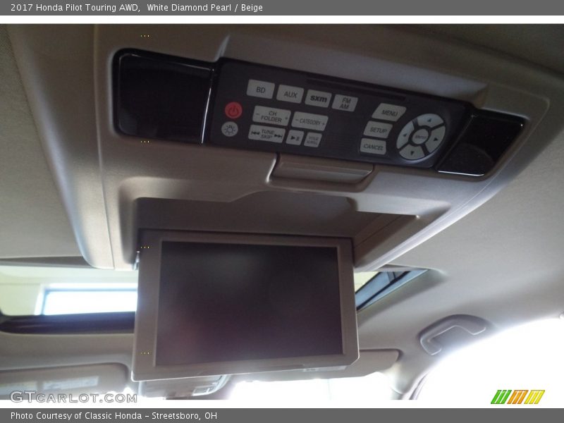 White Diamond Pearl / Beige 2017 Honda Pilot Touring AWD