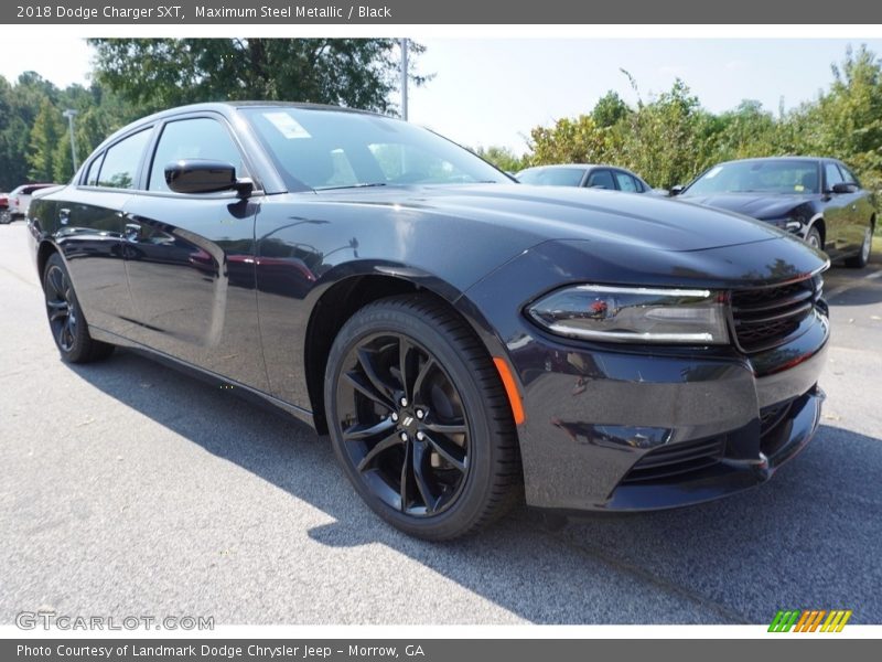 Maximum Steel Metallic / Black 2018 Dodge Charger SXT