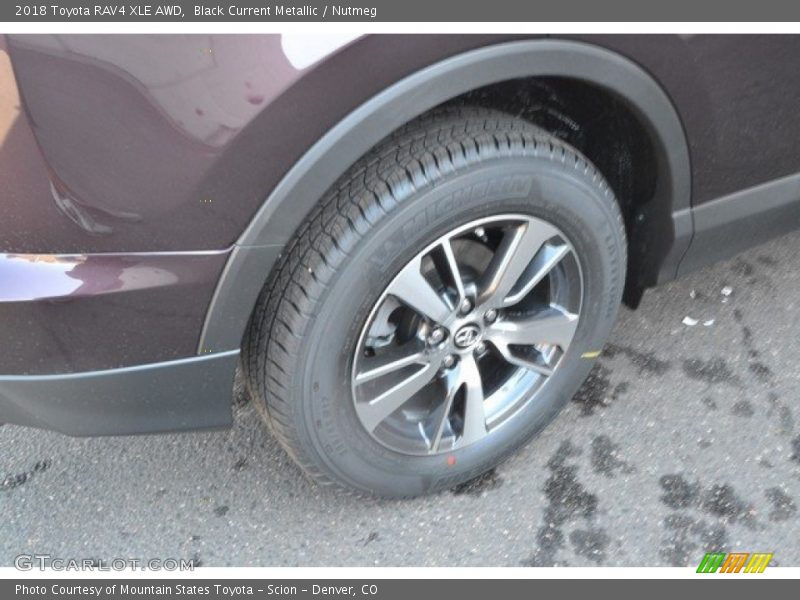 Black Current Metallic / Nutmeg 2018 Toyota RAV4 XLE AWD