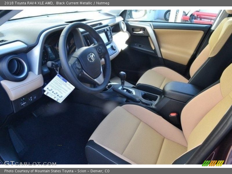 Black Current Metallic / Nutmeg 2018 Toyota RAV4 XLE AWD