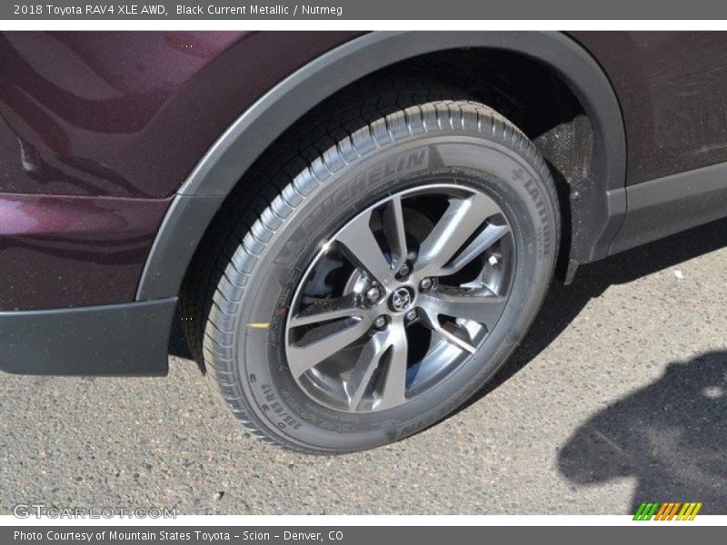 Black Current Metallic / Nutmeg 2018 Toyota RAV4 XLE AWD