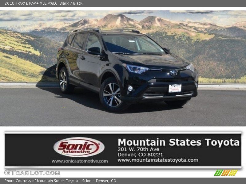Black / Black 2018 Toyota RAV4 XLE AWD
