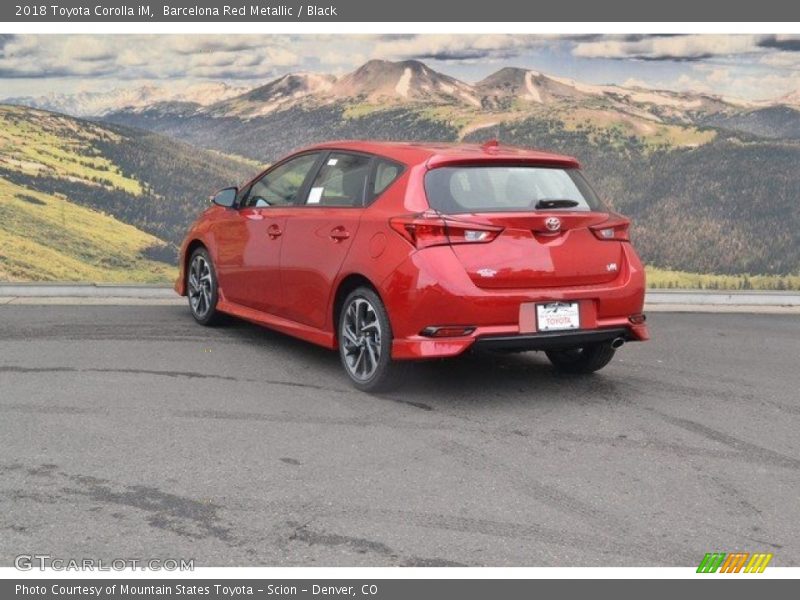 Barcelona Red Metallic / Black 2018 Toyota Corolla iM