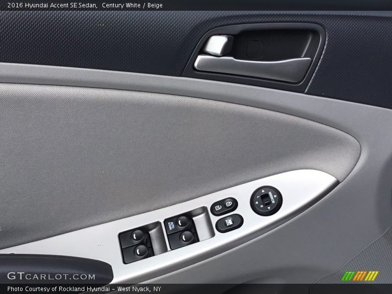 Century White / Beige 2016 Hyundai Accent SE Sedan