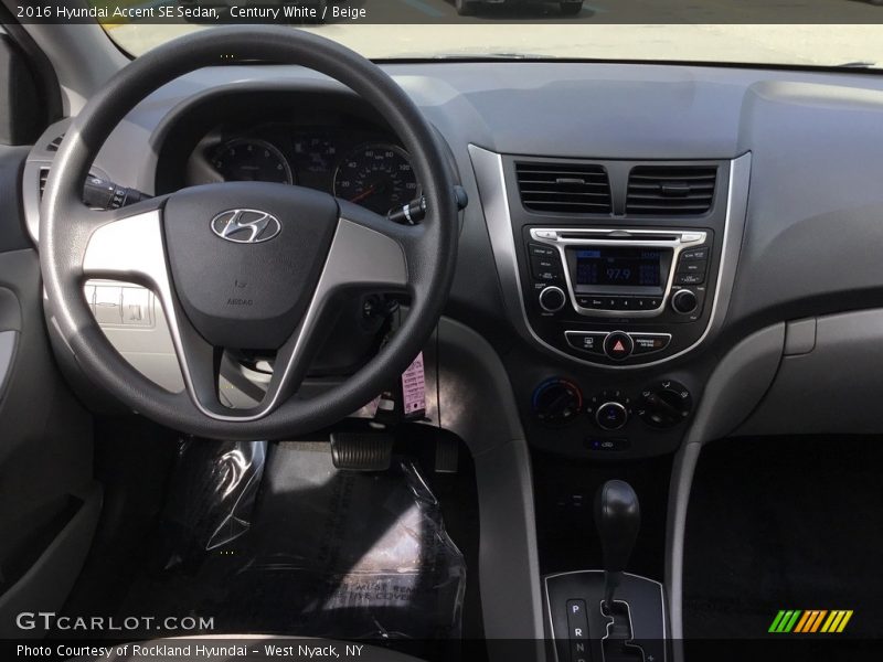 Century White / Beige 2016 Hyundai Accent SE Sedan